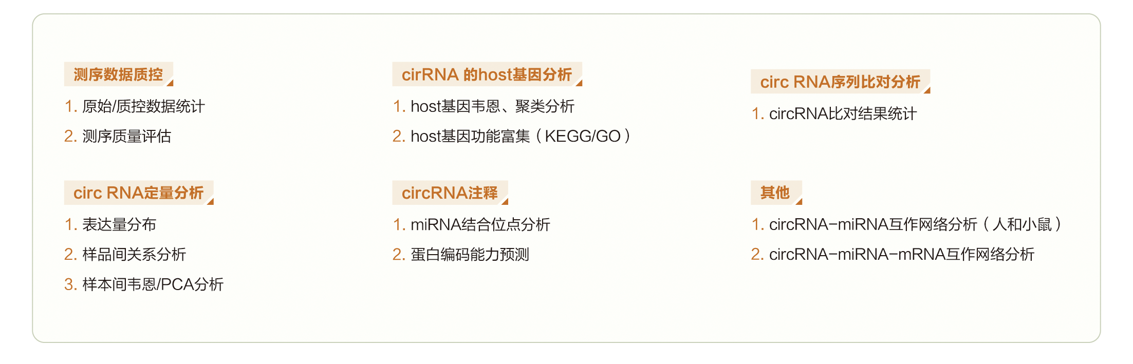 circRNA测序-分析内容